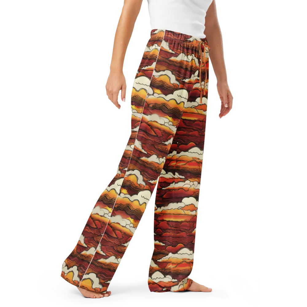 Inferno Skies on Women's Pajama Pants — Right Front