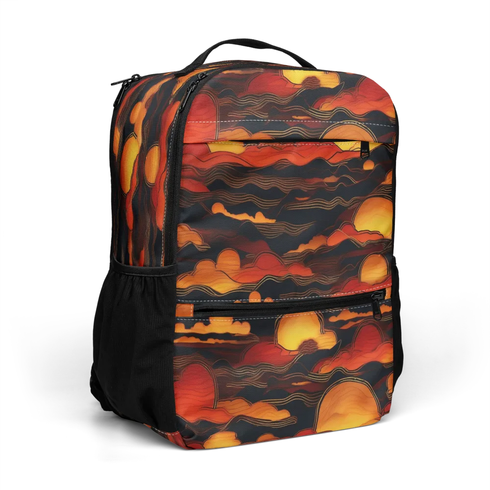 Ember Moon Tides on Utility Backpack — Right Front