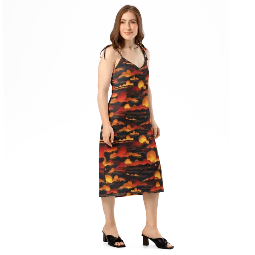 Ember Moon Tides on a Slip Dress