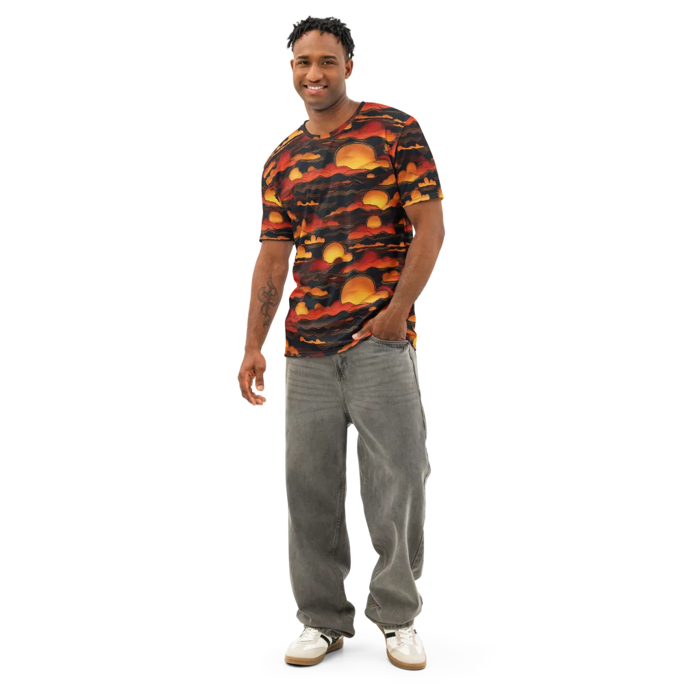 Ember Moon Tides on Men's Cotton Crew Neck T-Shirt — Front