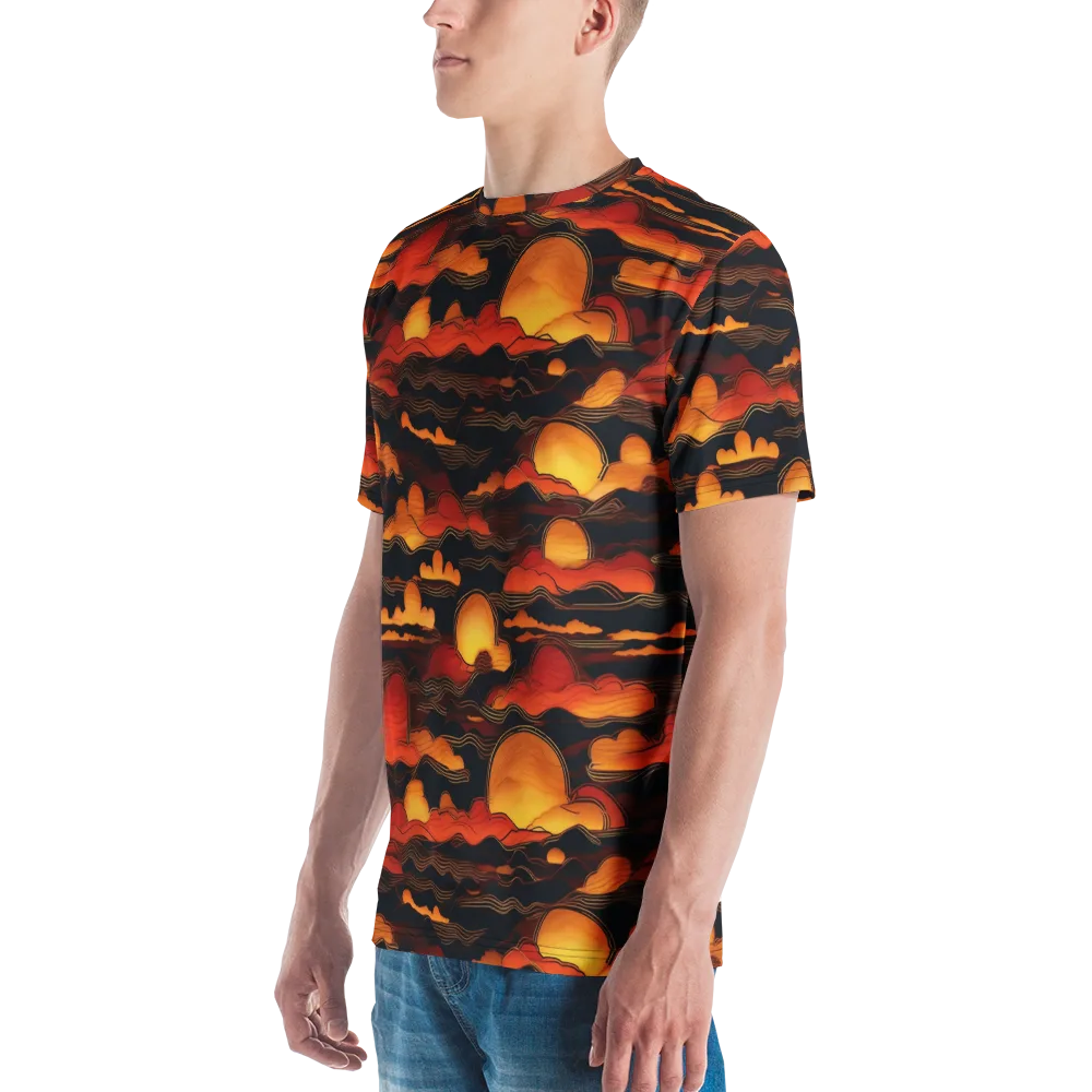 Ember Moon Tides on Men's Crew Neck T-Shirt — Left