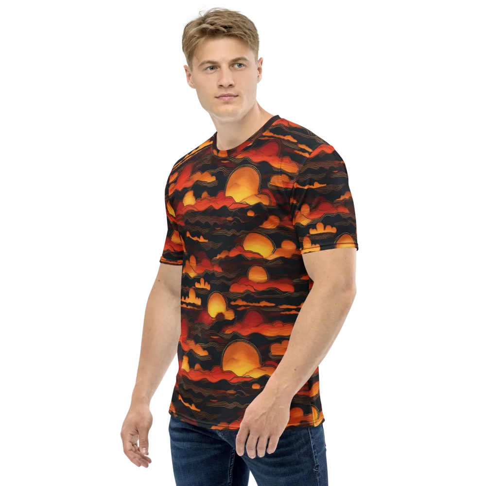 Ember Moon Tides on Men's Crew Neck T-Shirt — Left