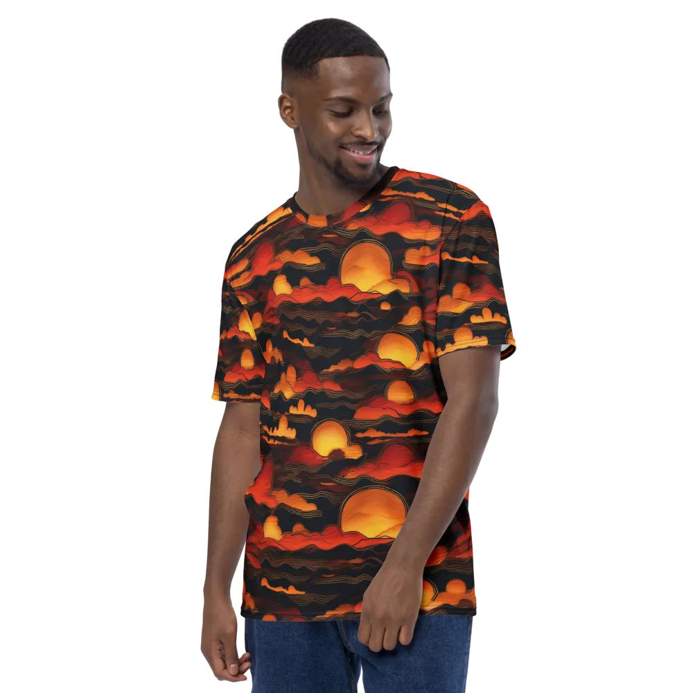 Ember Moon Tides on Men's Crew Neck T-Shirt — Left