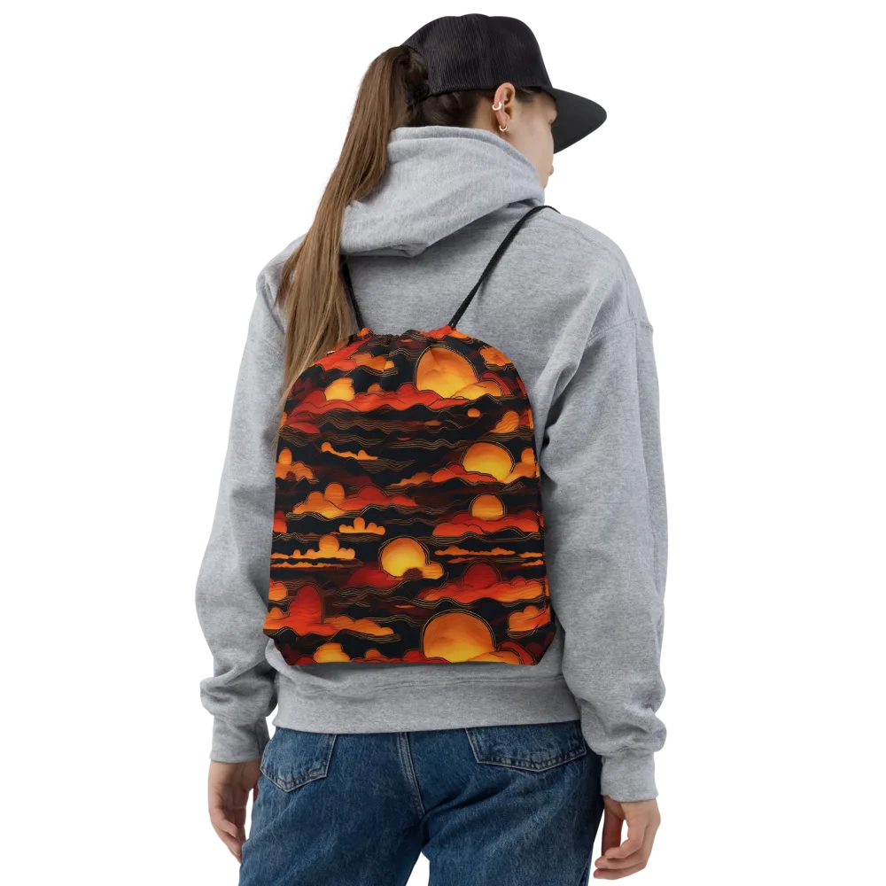 Ember Moon Tides on Drawstring Bag — Front