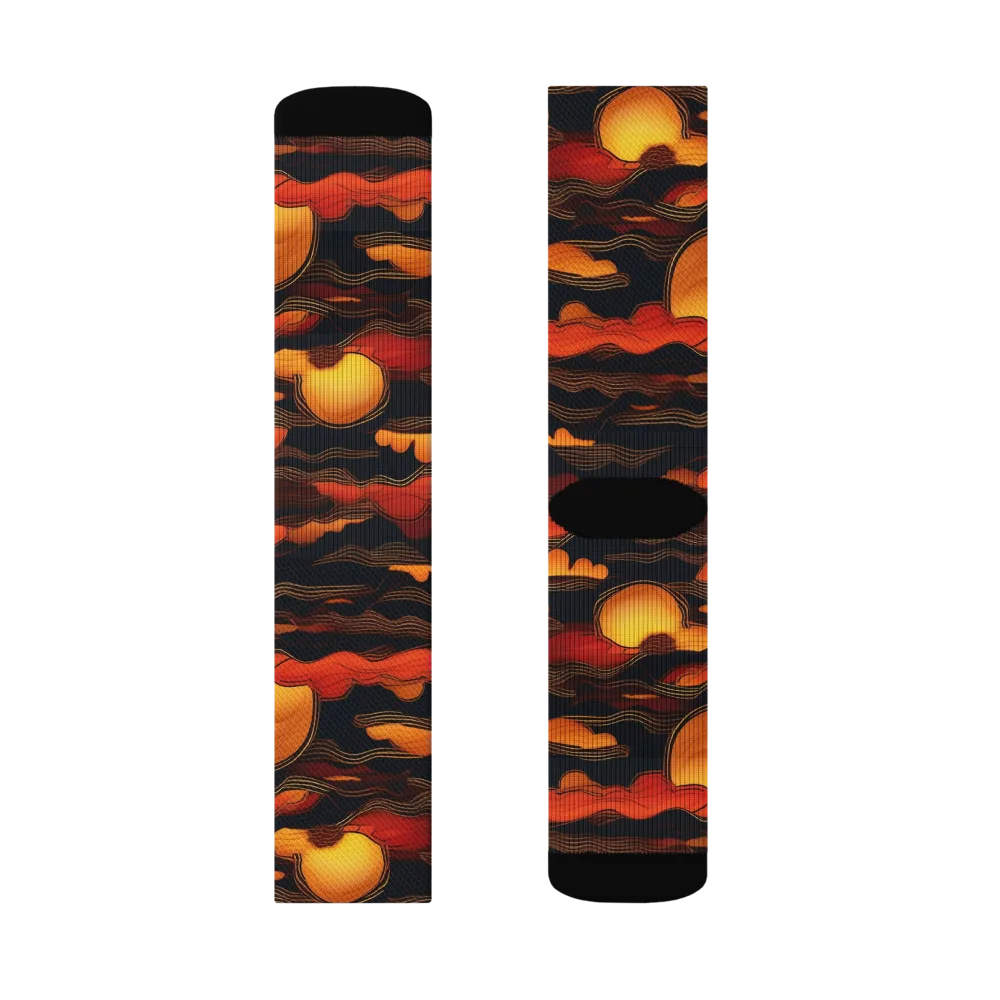 Ember Moon Tides on Socks — Right Sock