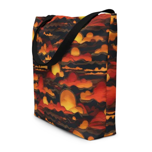 Ember Moon Tides on a Large Tote Bag W/ Pocket
