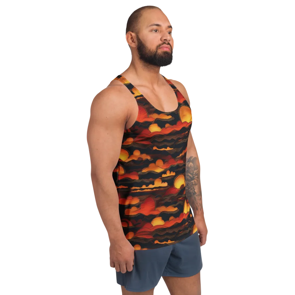 Ember Moon Tides on Men's Tank Top — Right Front