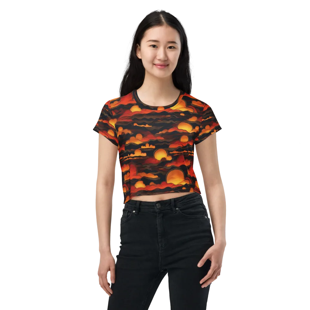 Ember Moon Tides on Crop Tee — Front