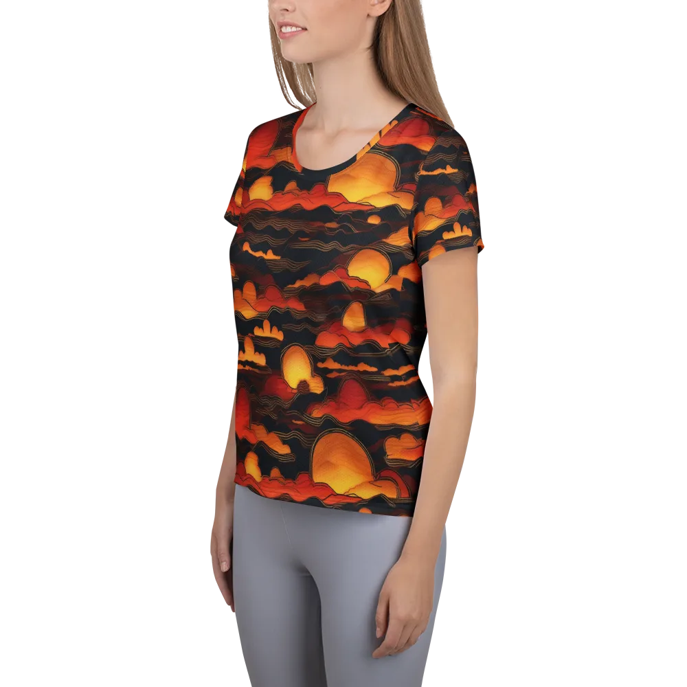 Ember Moon Tides on Women's Athletic T-Shirt — Left
