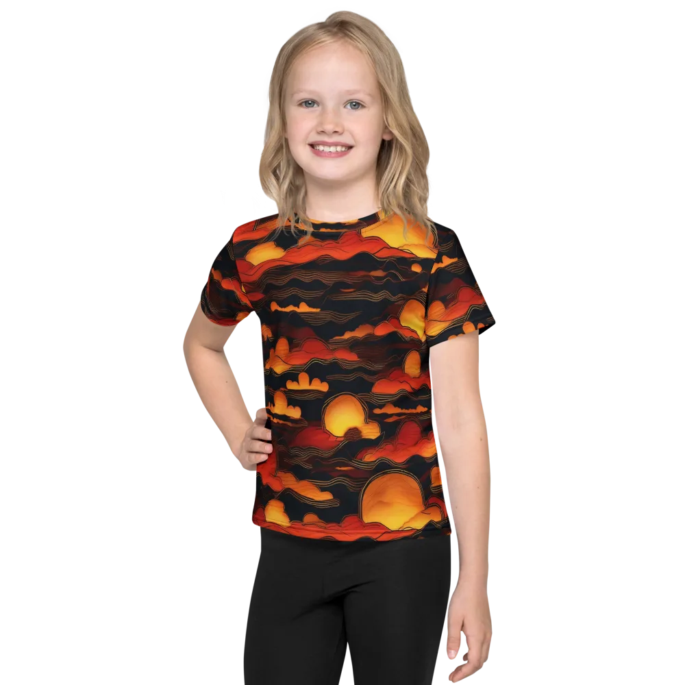 Ember Moon Tides on Kids Crew Neck T-Shirt — Front