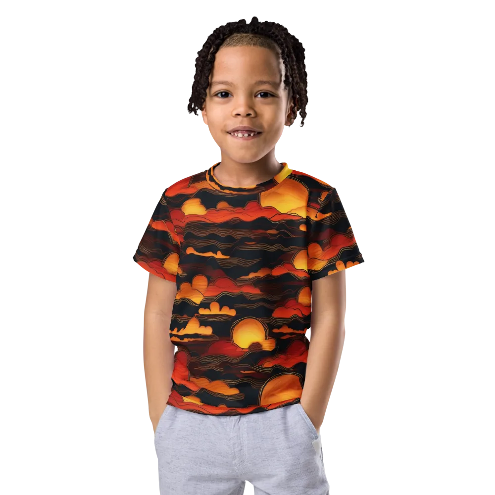 Ember Moon Tides on Kids Crew Neck T-Shirt — Front