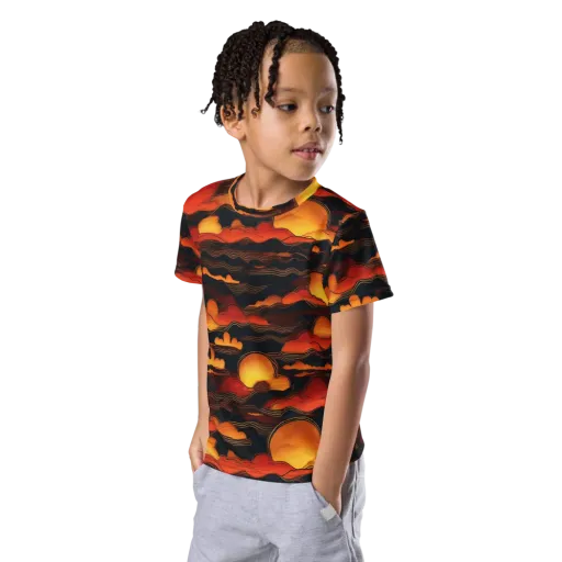 Ember Moon Tides on a Kids Crew Neck T-Shirt