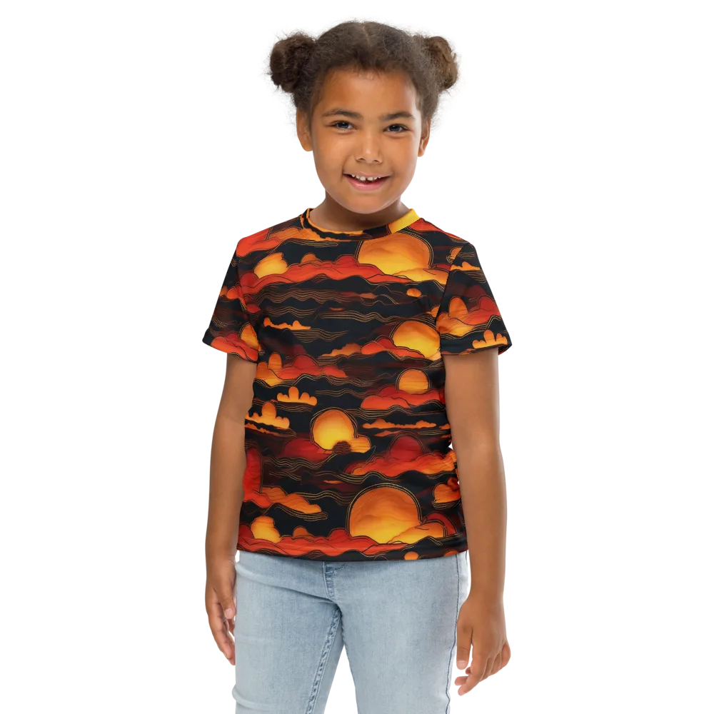 Ember Moon Tides on Kids Crew Neck T-Shirt — Front