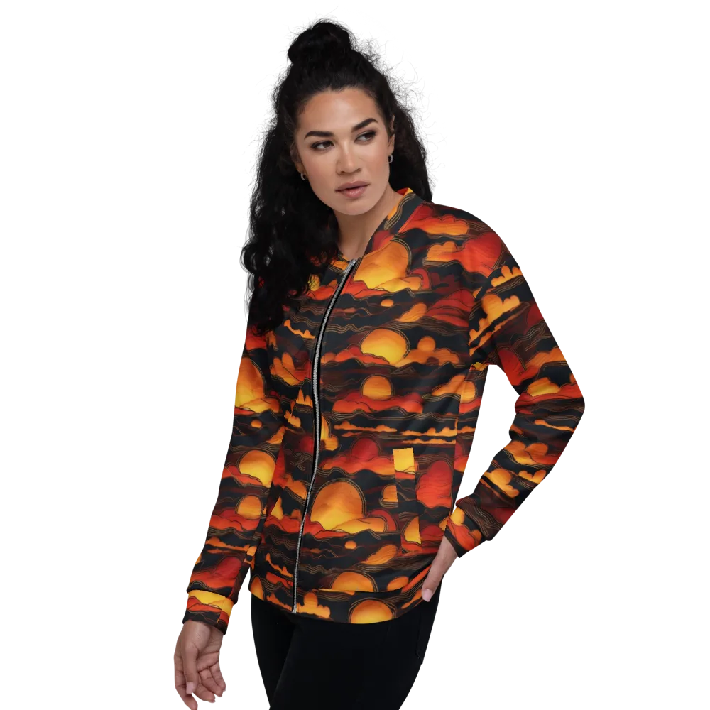 Ember Moon Tides on Bomber Jacket — Left