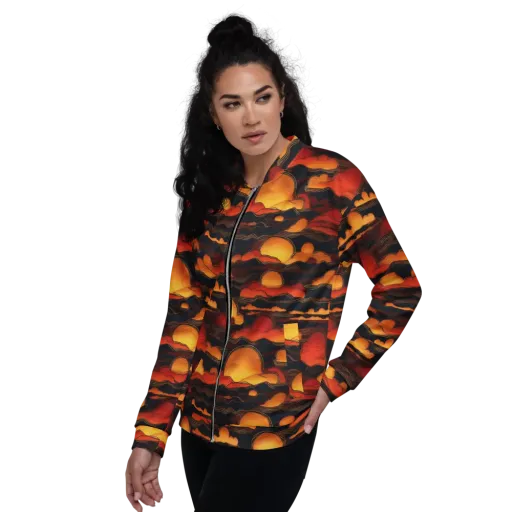 Ember Moon Tides on a Bomber Jacket
