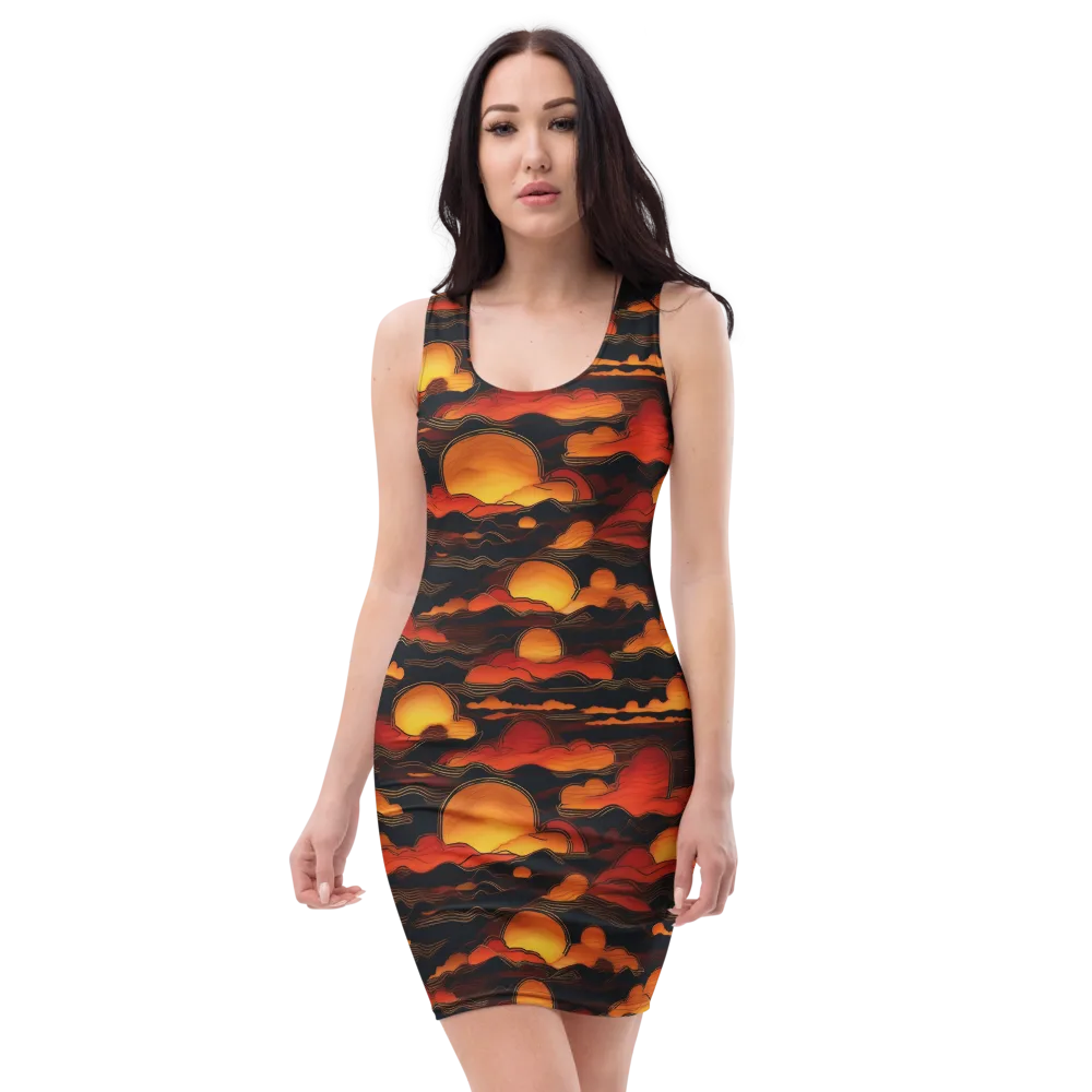 Ember Moon Tides on Bodycon Dress — Front