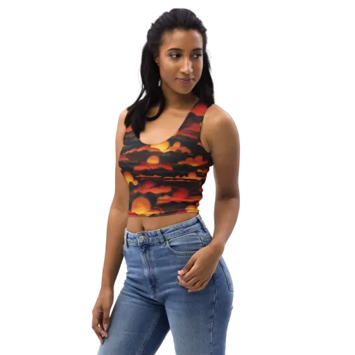Ember Moon Tides on a Crop Top