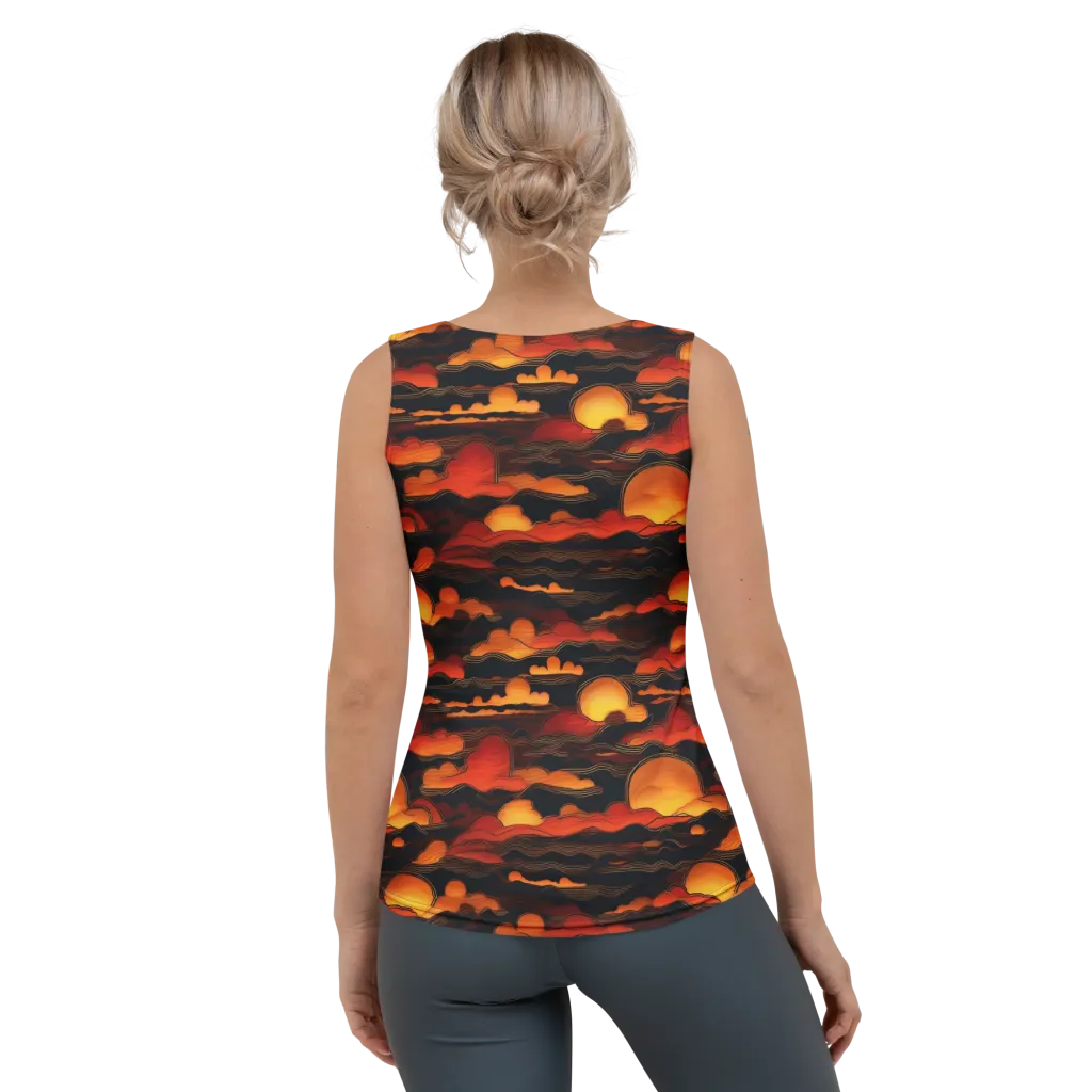 Ember Moon Tides on Women's Tank Top — Back