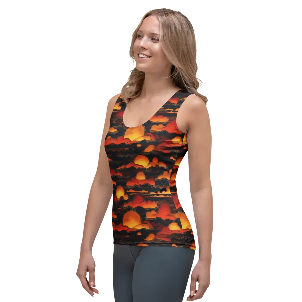 Ember Moon Tides on Women's Tank Top — Left Front