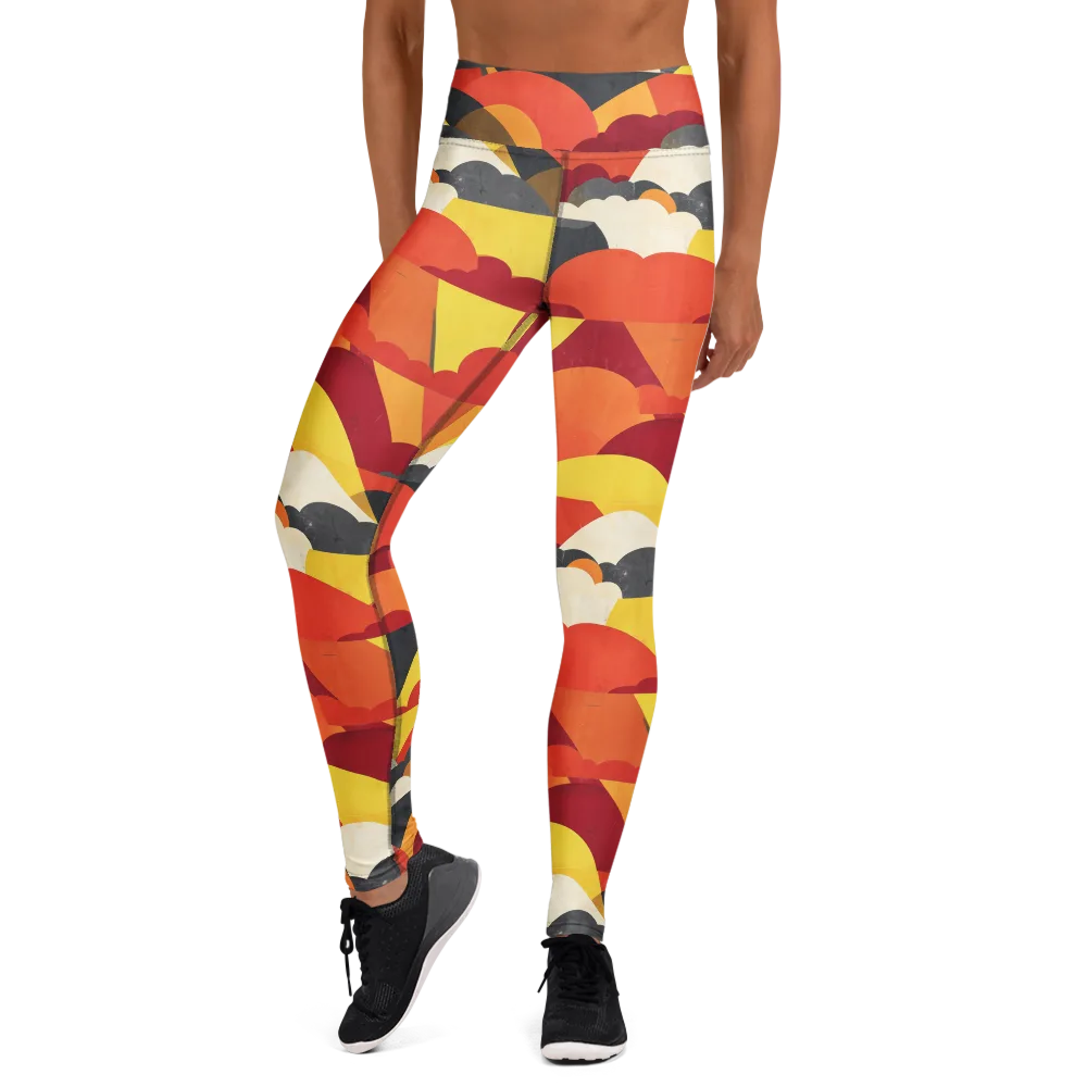 Solar Cloud Parade on Yoga Leggings — Front