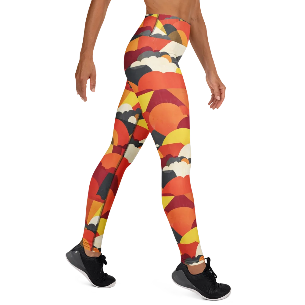 Solar Cloud Parade on Yoga Leggings — Right