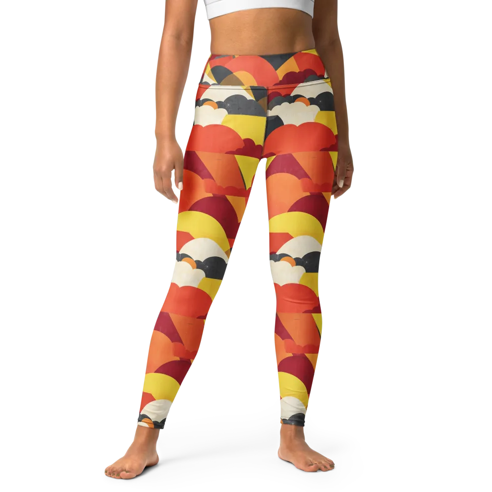 Solar Cloud Parade on Yoga Leggings — Front