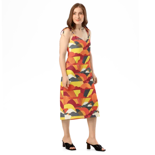 Solar Cloud Parade on a Slip Dress