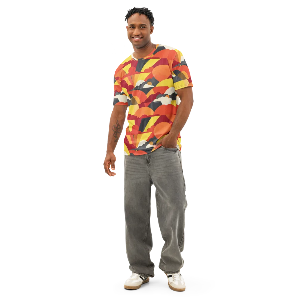 Solar Cloud Parade on Men's Cotton Crew Neck T-Shirt — Front