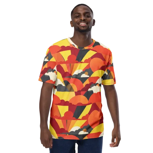 Solar Cloud Parade on a Men's Crew Neck T-Shirt