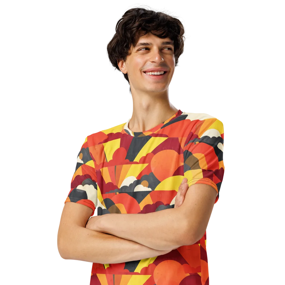 Solar Cloud Parade on Men's Crew Neck T-Shirt — Left Front