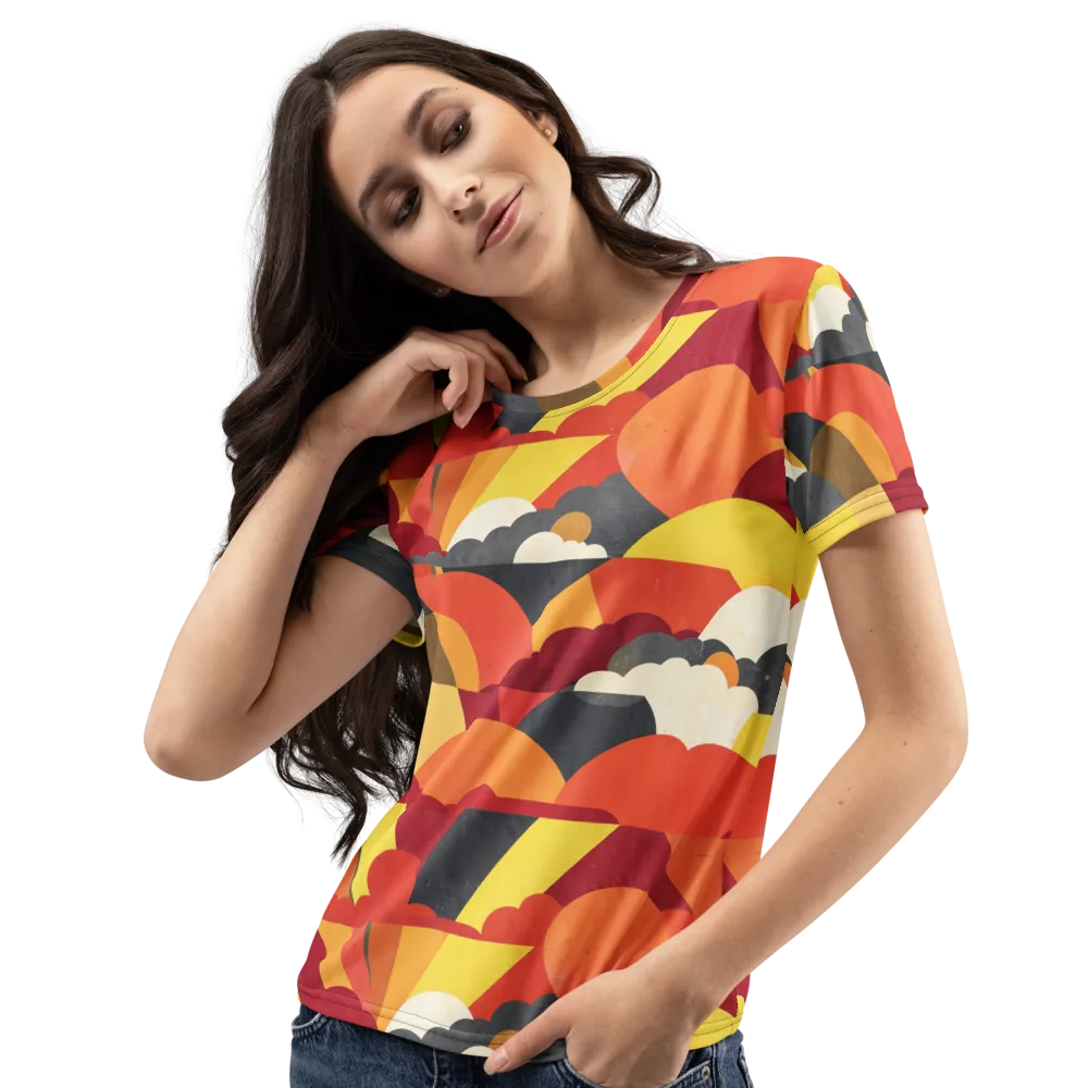 Solar Cloud Parade on Women's Crew Neck T-Shirt — Left Front