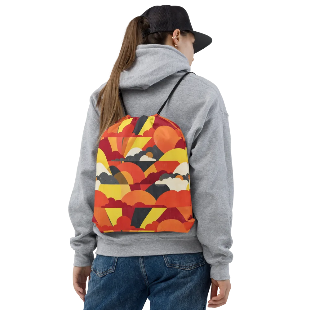 Solar Cloud Parade on Drawstring Bag — Front