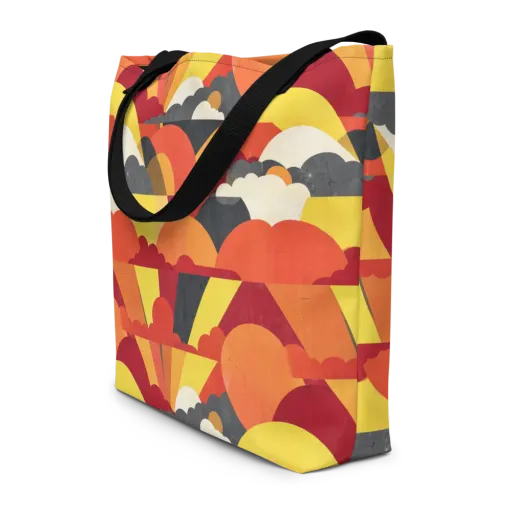 Solar Cloud Parade on a Large Tote Bag W/ Pocket