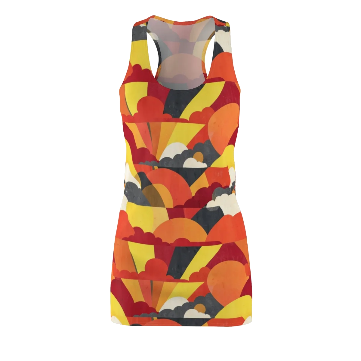 Solar Cloud Parade on Racerback Dress — Front