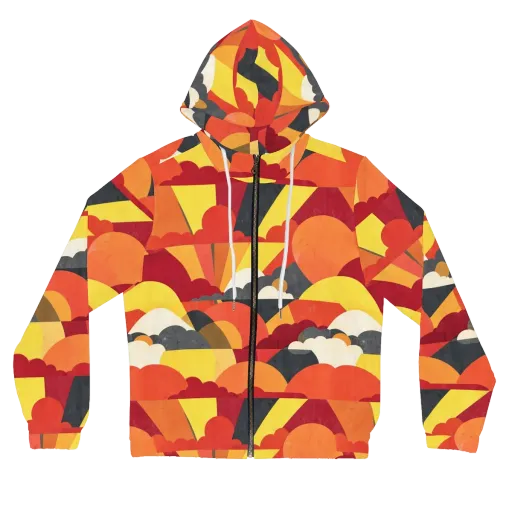 Solar Cloud Parade on a Women's Full-Zip Hoodie