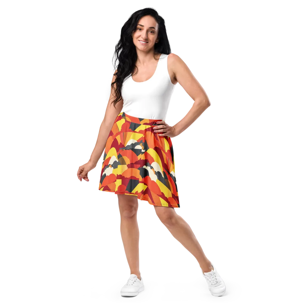 Solar Cloud Parade on Skater Skirt — Front