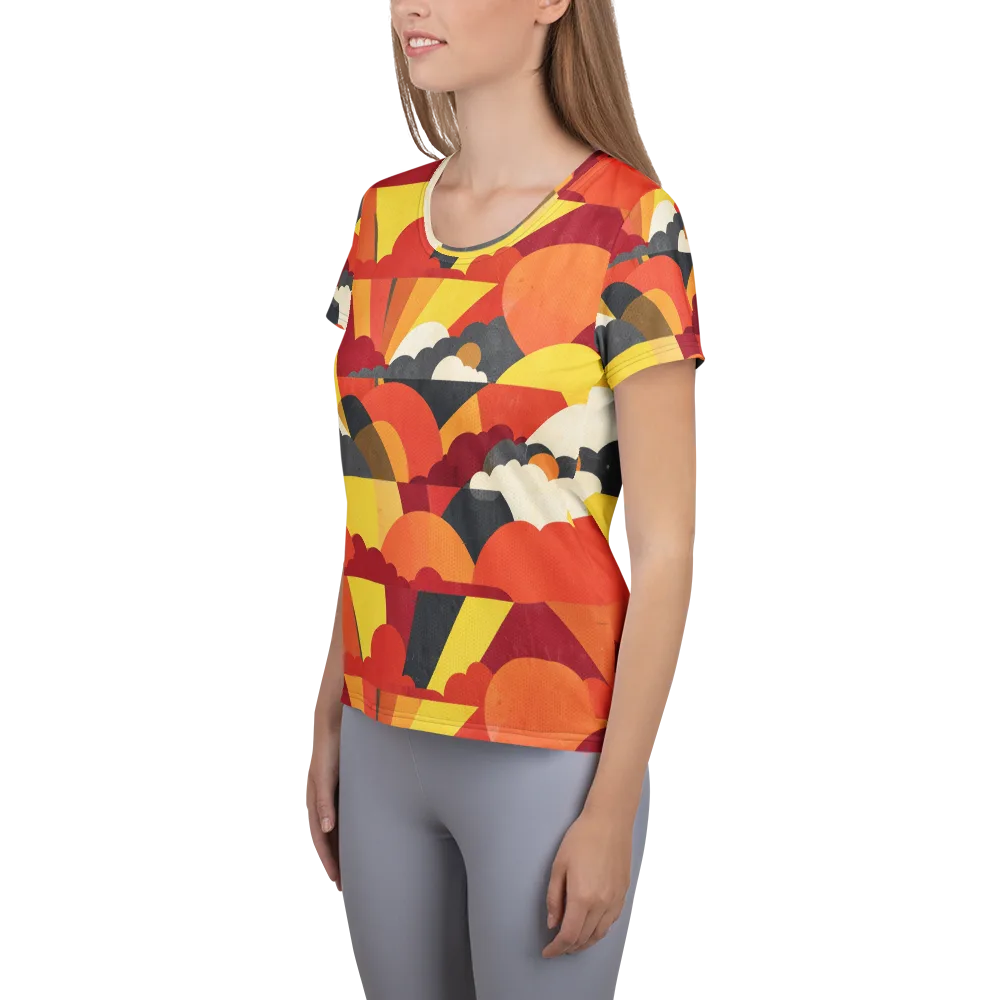 Solar Cloud Parade on Women's Athletic T-Shirt — Left