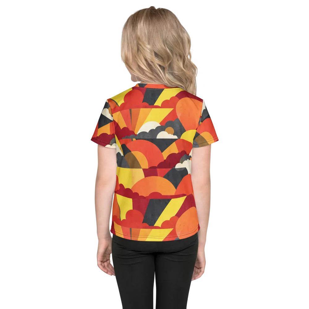 Solar Cloud Parade on Kids Crew Neck T-Shirt — Back