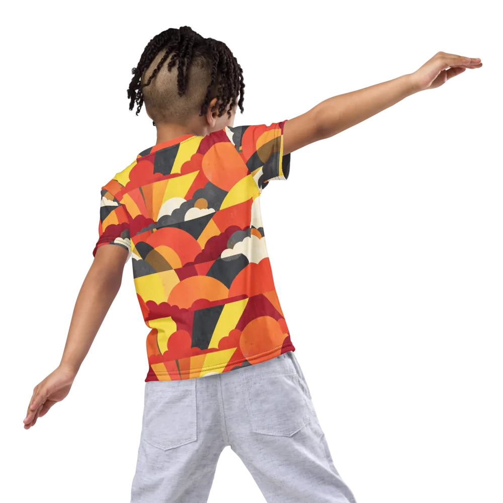 Solar Cloud Parade on Kids Crew Neck T-Shirt — Back