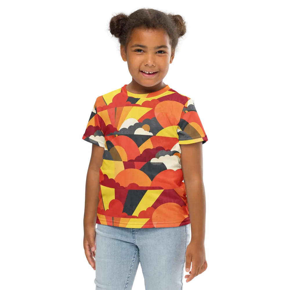 Solar Cloud Parade on Kids Crew Neck T-Shirt — Front