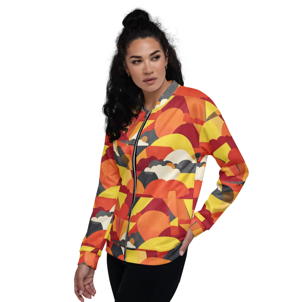 Solar Cloud Parade on Bomber Jacket — Left
