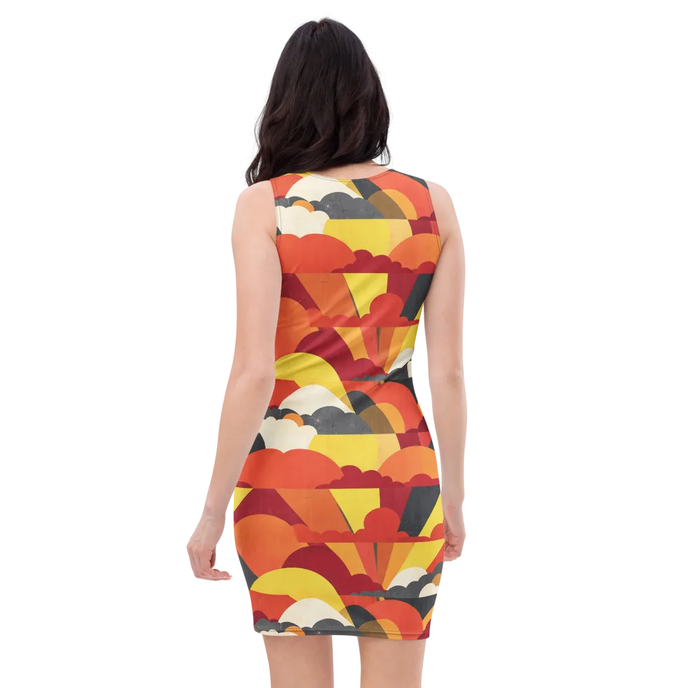 Solar Cloud Parade on Bodycon Dress — Back