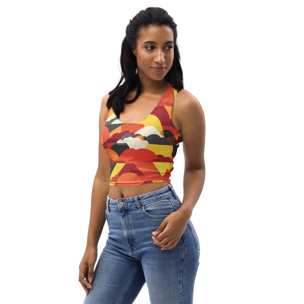 Solar Cloud Parade on Crop Top — Left Front