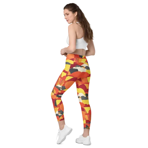 Solar Cloud Parade on a Leggings with Pockets