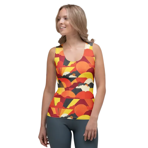 Solar Cloud Parade on a Women's Tank Top