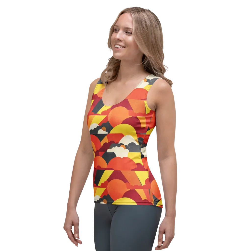 Solar Cloud Parade on Women's Tank Top — Left Front