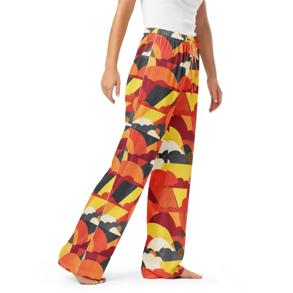 Solar Cloud Parade on Women's Pajama Pants — Right Front