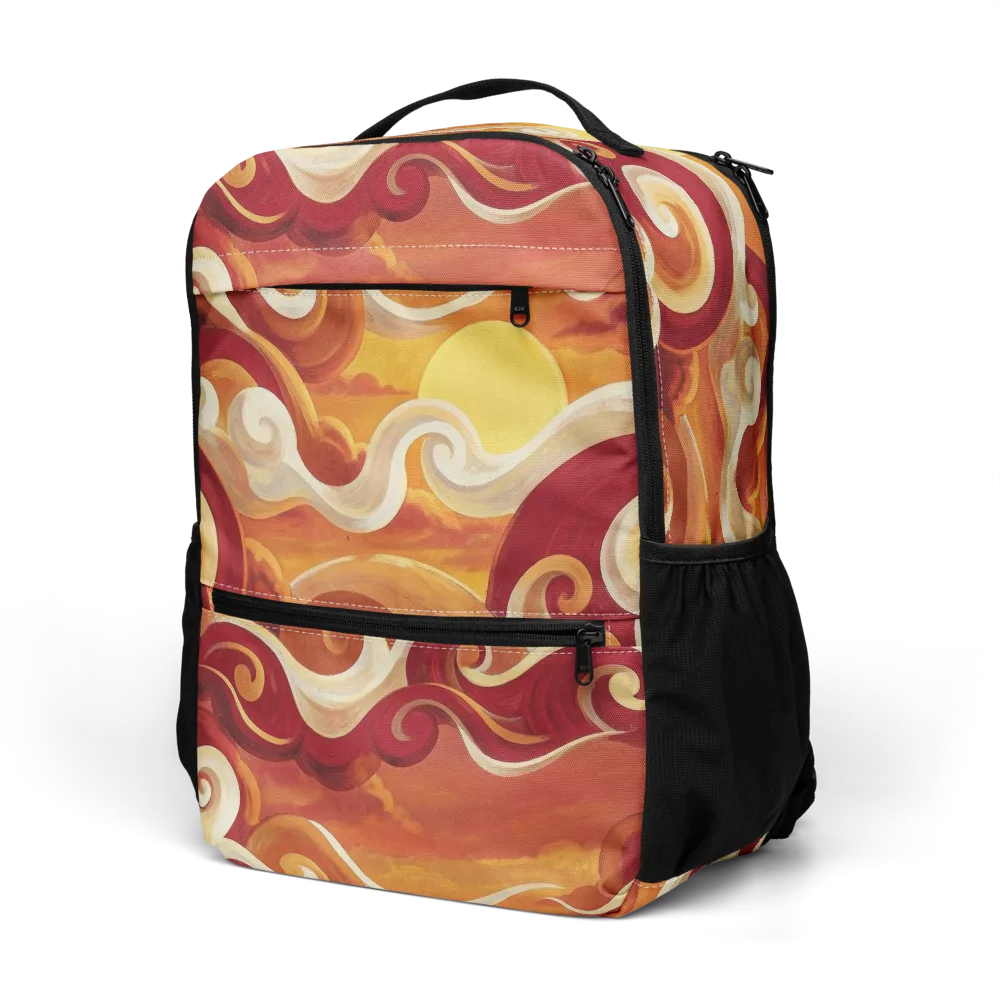 Sunset Undertow on Utility Backpack — Left Front