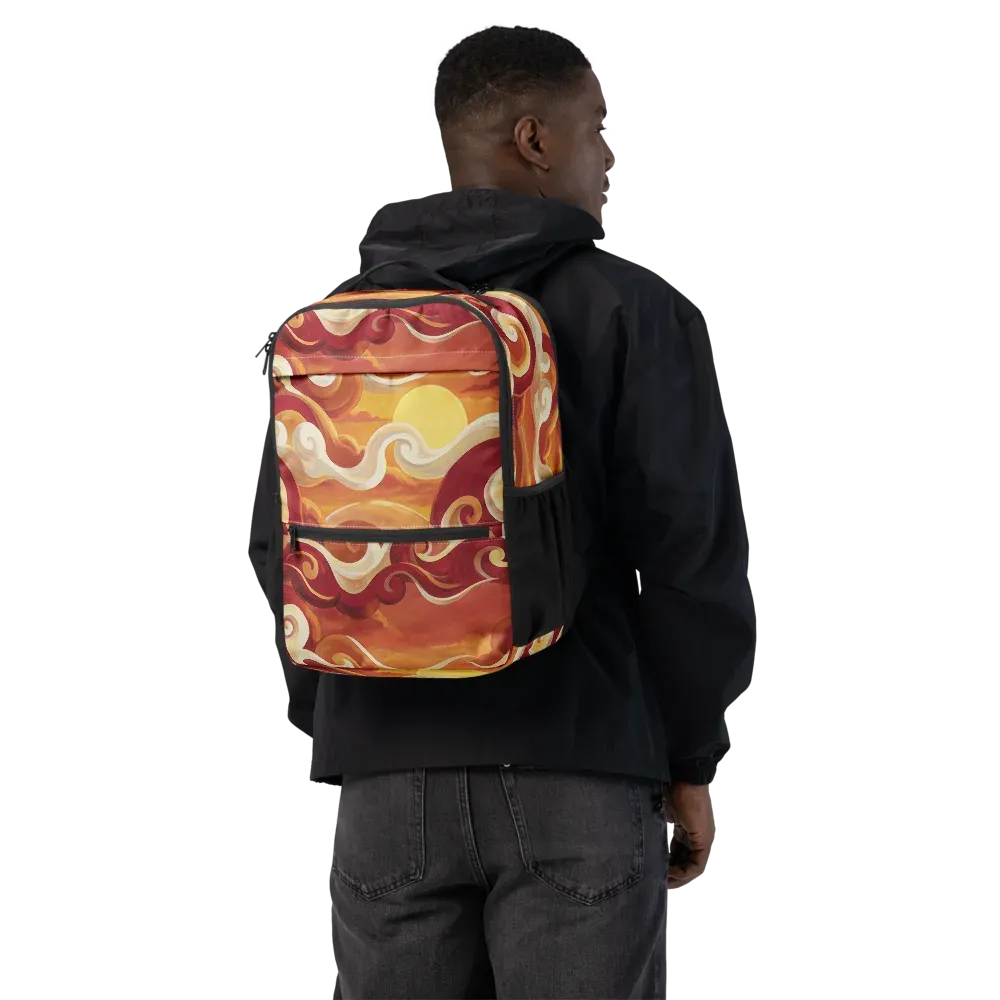 Sunset Undertow on Utility Backpack — Back