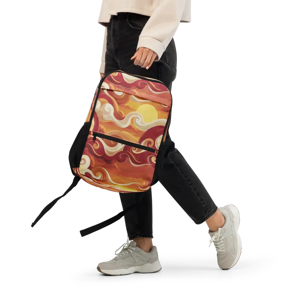 Sunset Undertow on Utility Backpack — Front